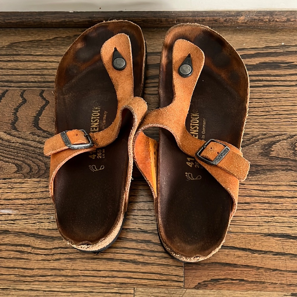Gizeh orange suede Birkenstock